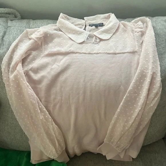 Adrianna Papell Cream Textured Blouse - Picture 2 of 8